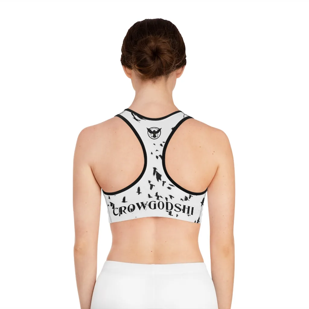 Crowgodshi Designer Flock of Crows Sports Bra