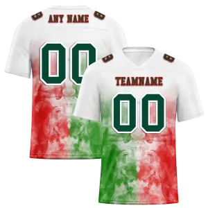 Custom White Graffiti Pattern Green Personalized Authentic Football Jersey FBJ02-bc0facb