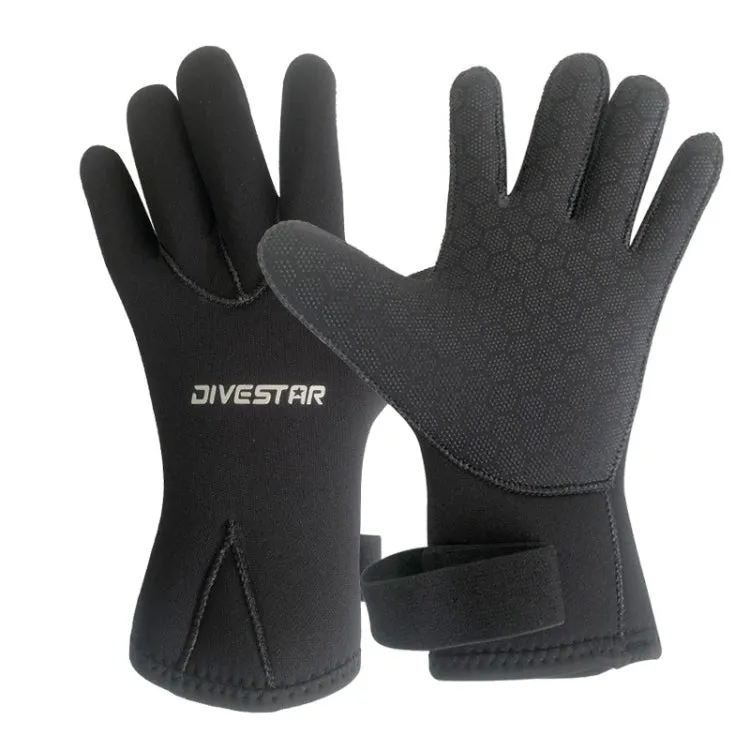 DIVESTAR Diving Gloves Cut & Stab Resistant Sports Gloves, Model: 5mm, Size: M