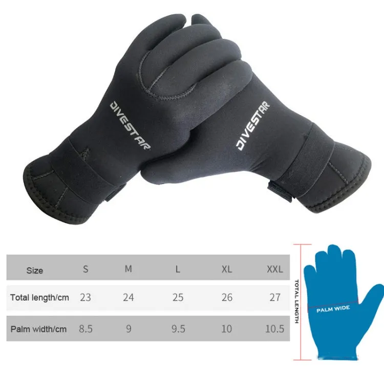 DIVESTAR Diving Gloves Cut & Stab Resistant Sports Gloves, Model: 5mm, Size: M