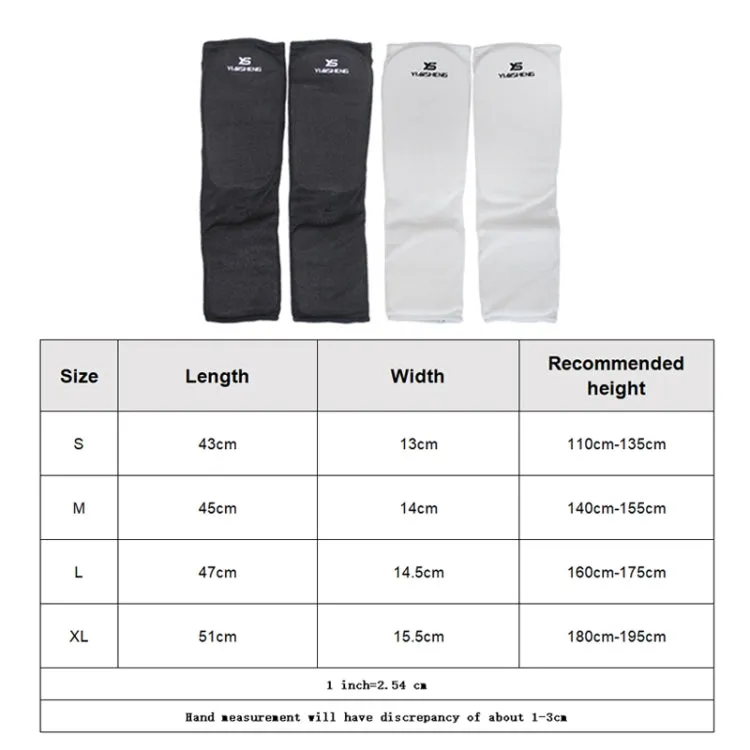 Elastic Breathable Karate Leg Guards Taekwondo EVA Board Protective Gear, Specification: L (Black)