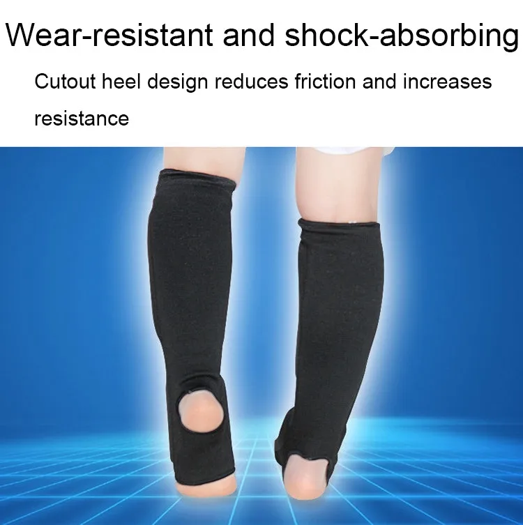 Elastic Breathable Karate Leg Guards Taekwondo EVA Board Protective Gear, Specification: L (Black)