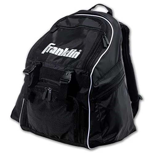 Franklin Sports Soccer Bag - Soccer Backpack - Adult and Youth Soccer Bag - Fits Soccer Ball, Cleats, Shin Guards and More - 18" x 12" x 9.5",Black