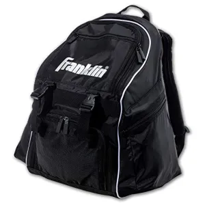 Franklin Sports Soccer Bag - Soccer Backpack - Adult and Youth Soccer Bag - Fits Soccer Ball, Cleats, Shin Guards and More - 18" x 12" x 9.5",Black