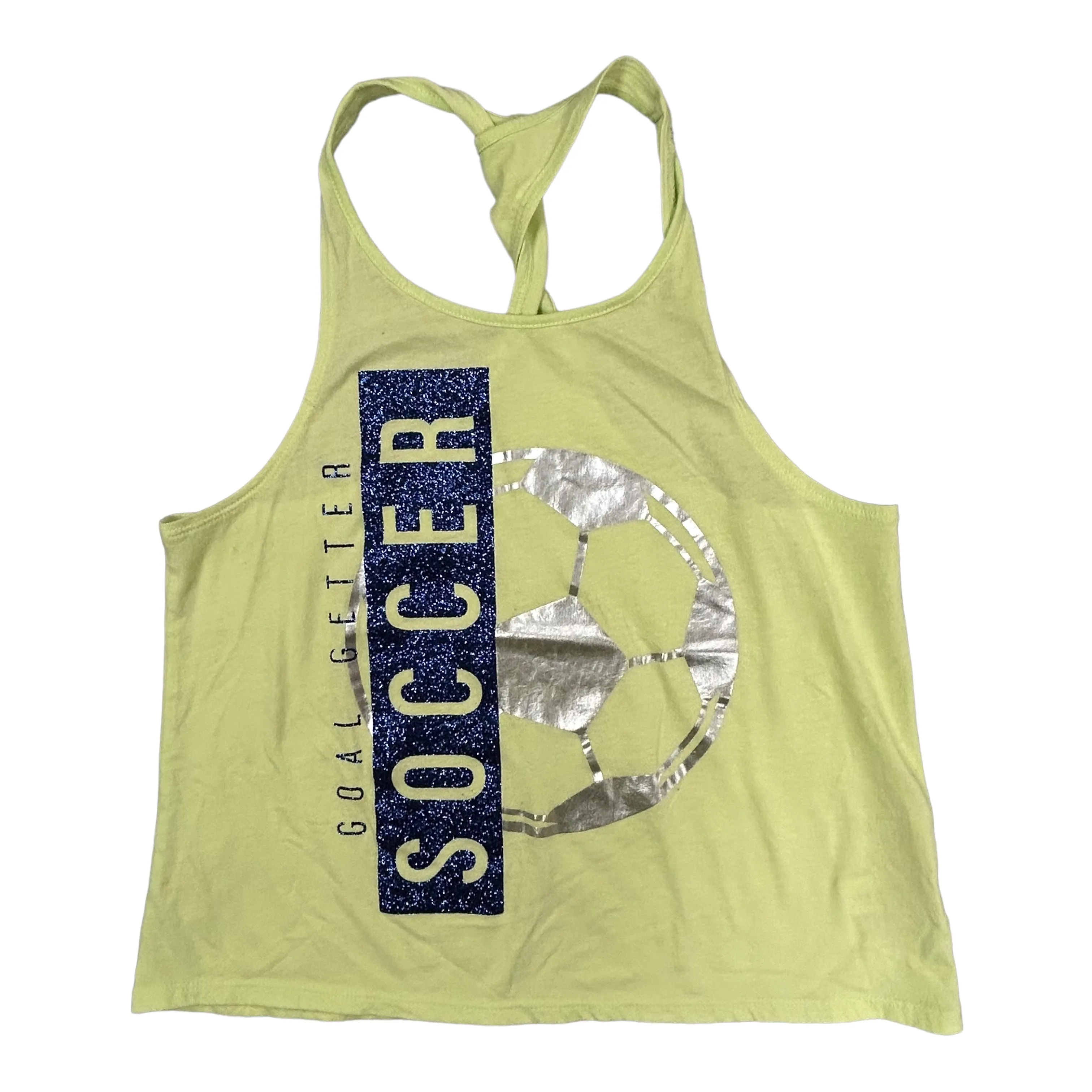 Girls Justice Size 12 Green Soccer Tank Top