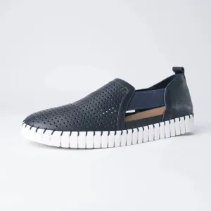 Habiki Navy/ White Leather Sneakers