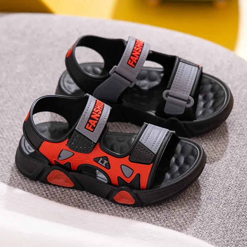 Home Children's Sandals Summer New Leisure Primary School Students Soft Sole Beach Boys Small Children Middle and Big Children's