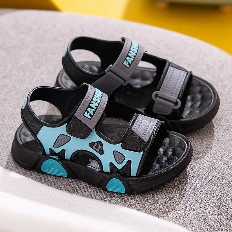 Home Children's Sandals Summer New Leisure Primary School Students Soft Sole Beach Boys Small Children Middle and Big Children's