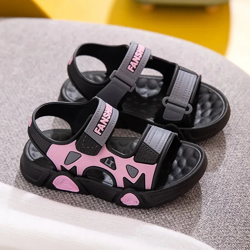 Home Children's Sandals Summer New Leisure Primary School Students Soft Sole Beach Boys Small Children Middle and Big Children's