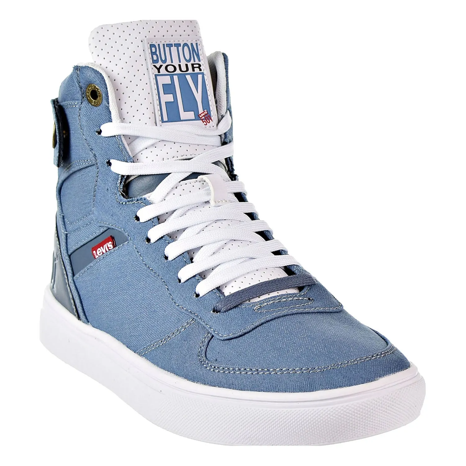 Levi's Jeffrey Hi 501 BYF Men's Fashion Shoes Blue/White