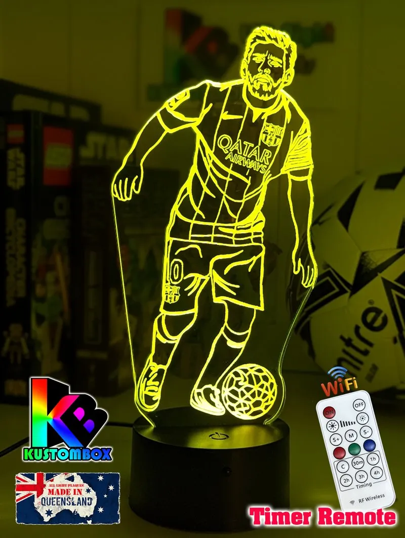 Lionel Messi Argentine Footballer Player 3D LED Night Light Lamp
