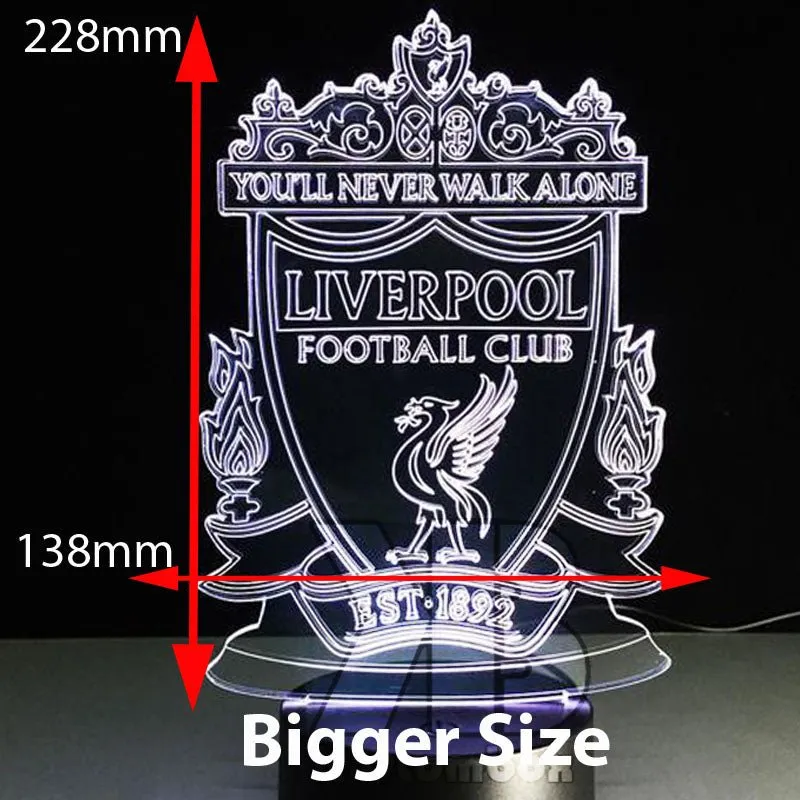 LIVERPOOL Football Soccer Club 3D LED Night Light Lamp