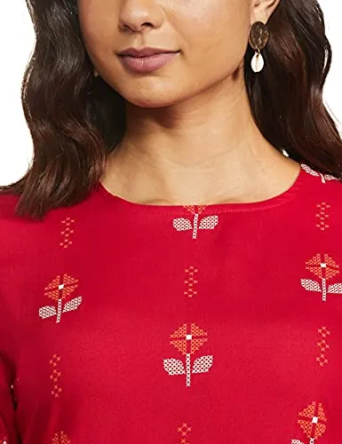 Max Women's Rayon Straight Kurta (DAAMSP20CR21FUCHSIA-XL_Fuchsia_XL)