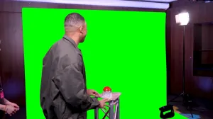 Mbappe Revealing Madame Tussauds Wax Statue of Himself meme (Green Screen)