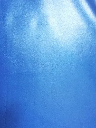 Metallic Blue Marine Vinyl Fabric / Sold By The Yard