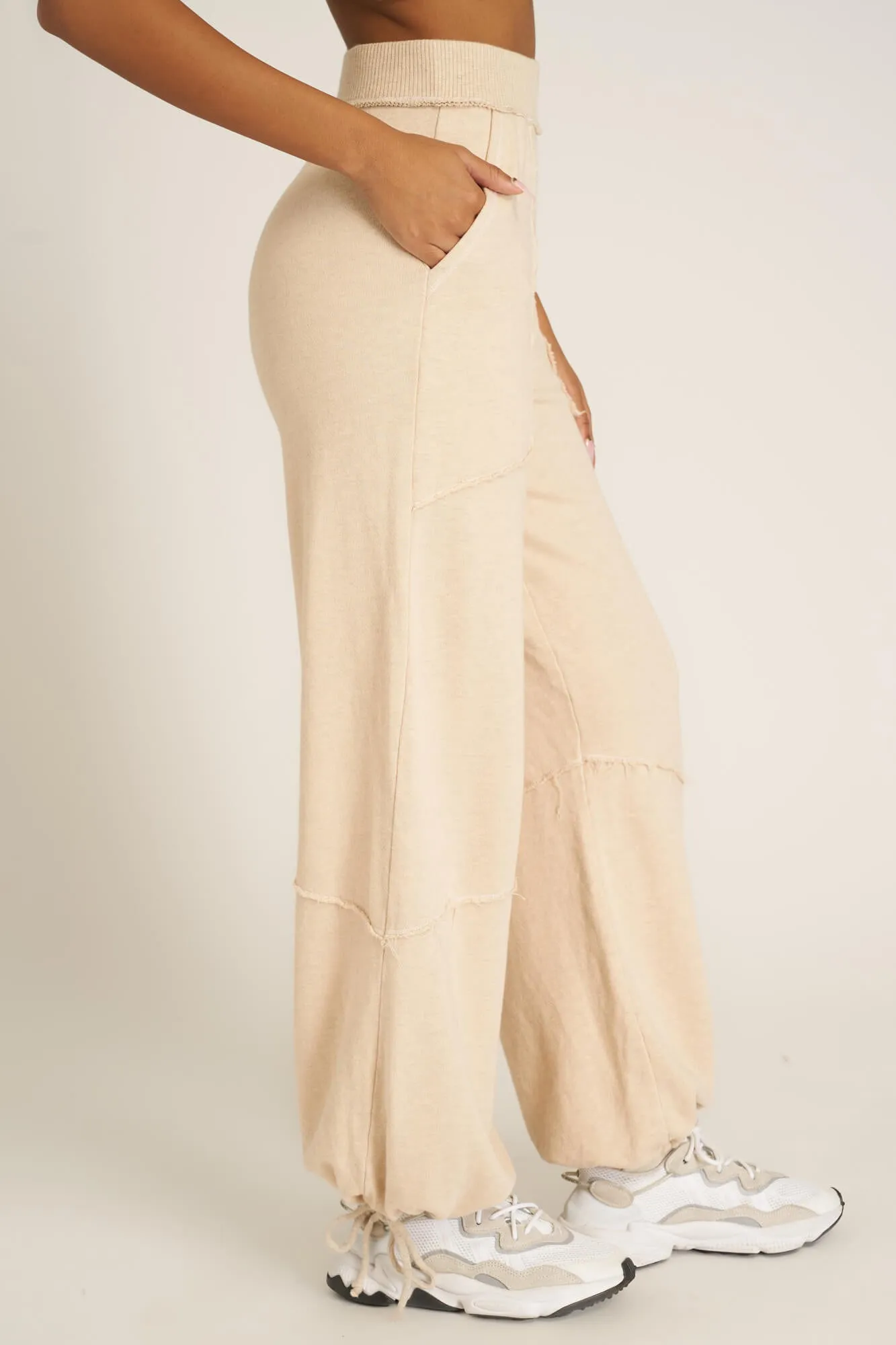 Mystic Parachute Terry Jogger - Mother of Pearl