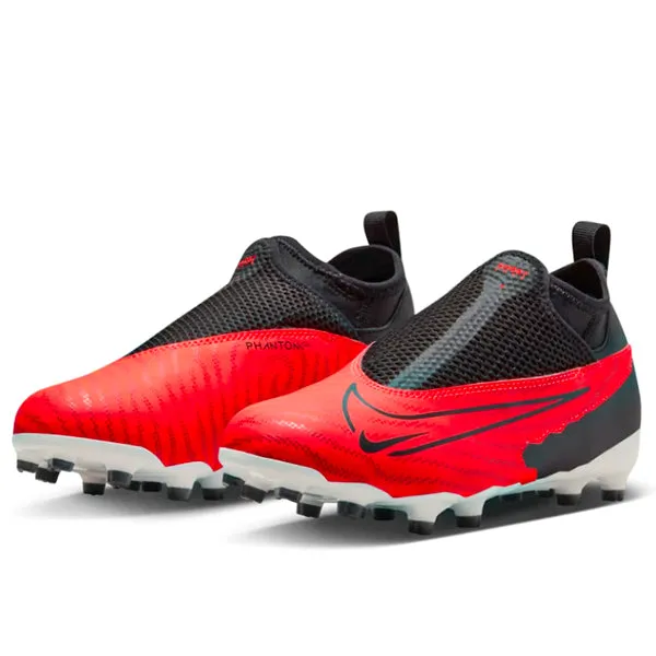 Nike Jr. Phantom GX Academy DF FG/MG Soccer Cleats (Bright Crimson/White)