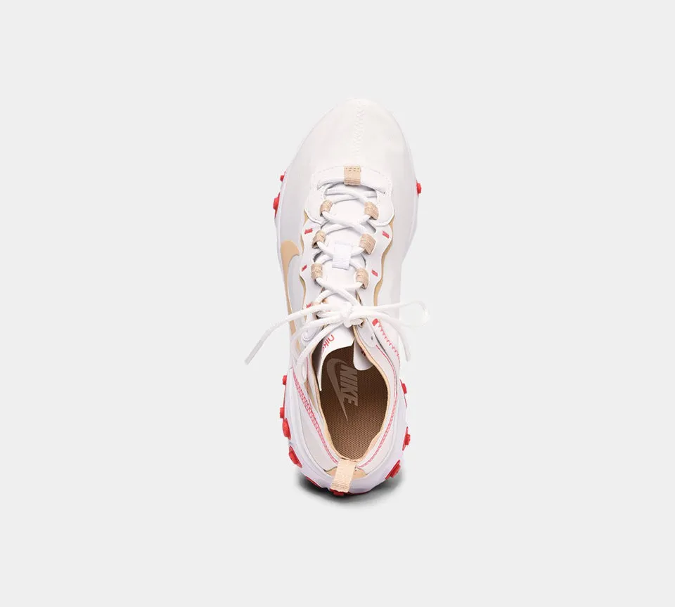 Nike React Element 55 BQ2728 101 Trainers White Desert Ore Ember Glow UK 3.5