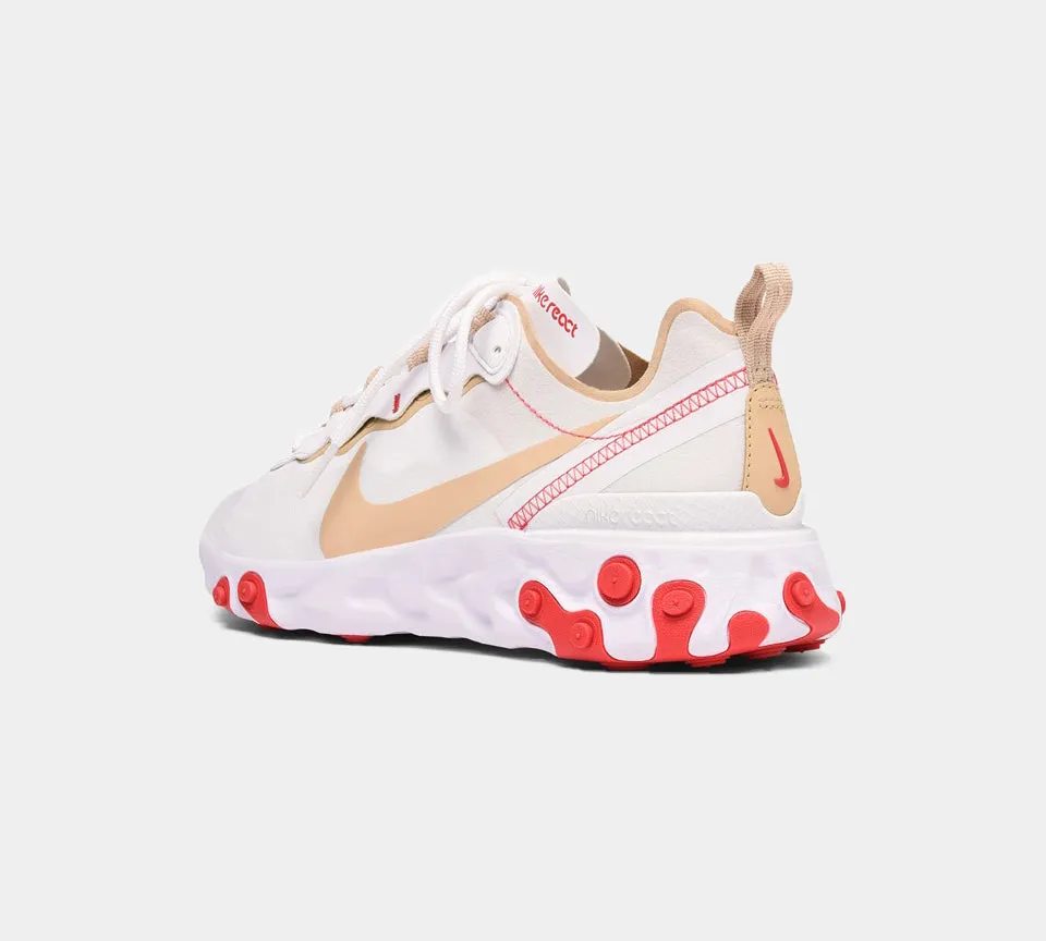 Nike React Element 55 BQ2728 101 Trainers White Desert Ore Ember Glow UK 3.5