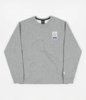 Nike SB Stripes Crewneck Sweatshirt - Dark Grey Heather / White