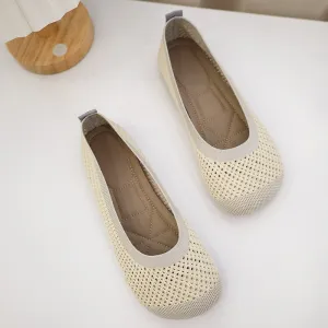 Owlkay Weaving Breathable Loafers  Comfortable Walking Casual Flats Shoes WF06