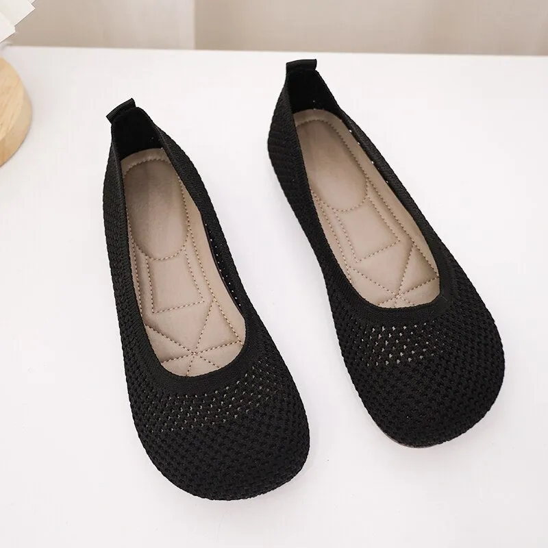 Owlkay Weaving Breathable Loafers  Comfortable Walking Casual Flats Shoes WF06