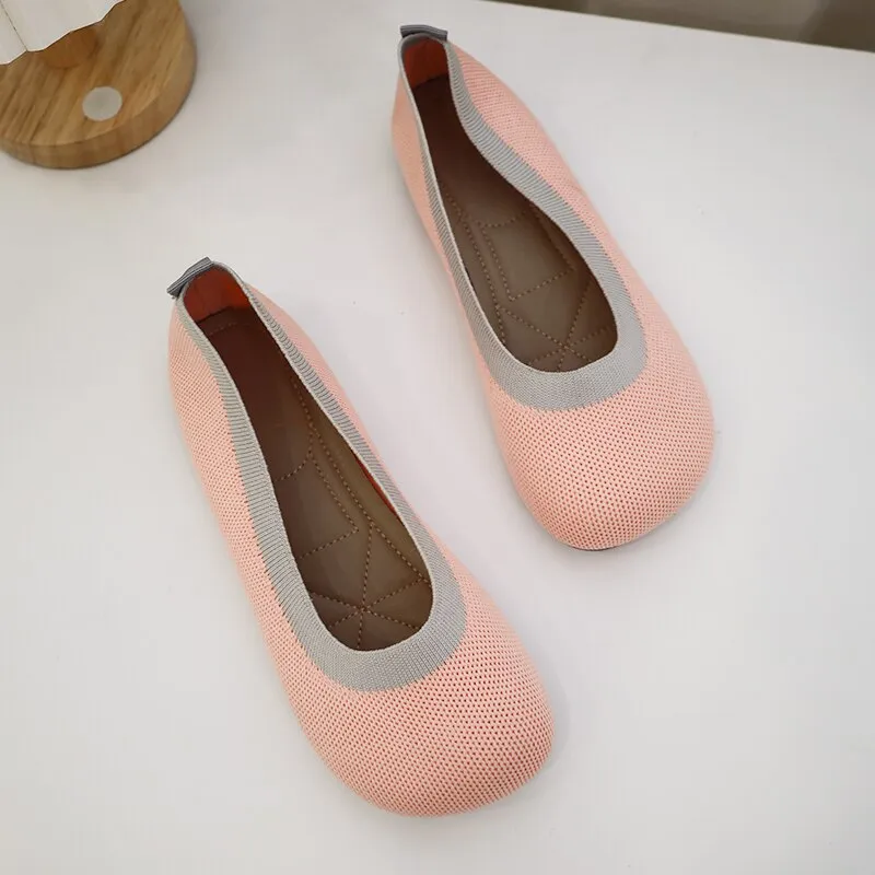 Owlkay Weaving Breathable Loafers  Comfortable Walking Casual Flats Shoes WF06