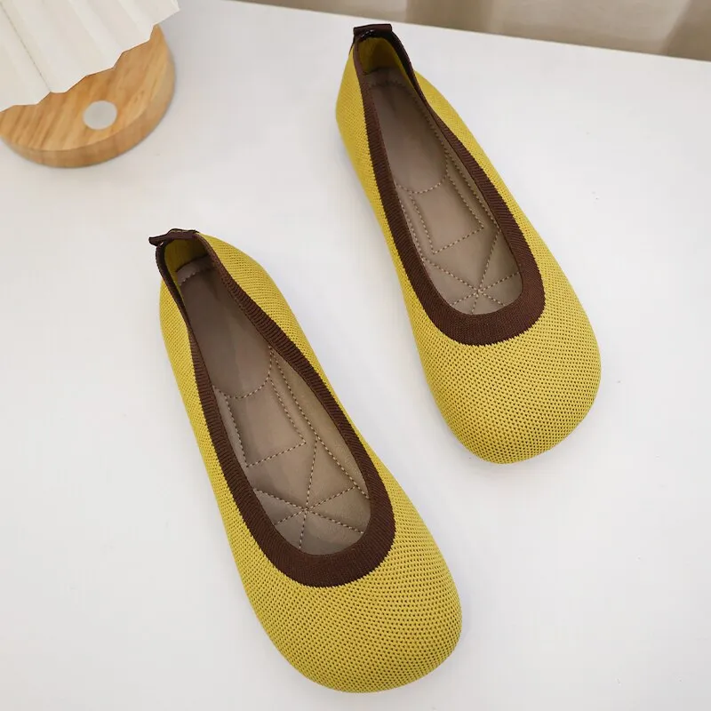 Owlkay Weaving Breathable Loafers  Comfortable Walking Casual Flats Shoes WF06