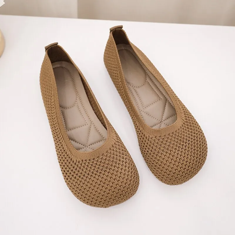 Owlkay Weaving Breathable Loafers  Comfortable Walking Casual Flats Shoes WF06