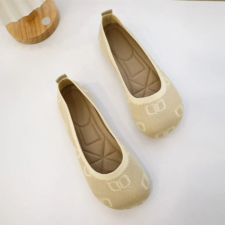 Owlkay Weaving Breathable Loafers  Comfortable Walking Casual Flats Shoes WF06