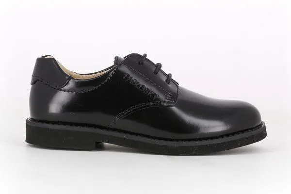 Pablosky Kids Smooth Black Leather Boys Shoe - 717914
