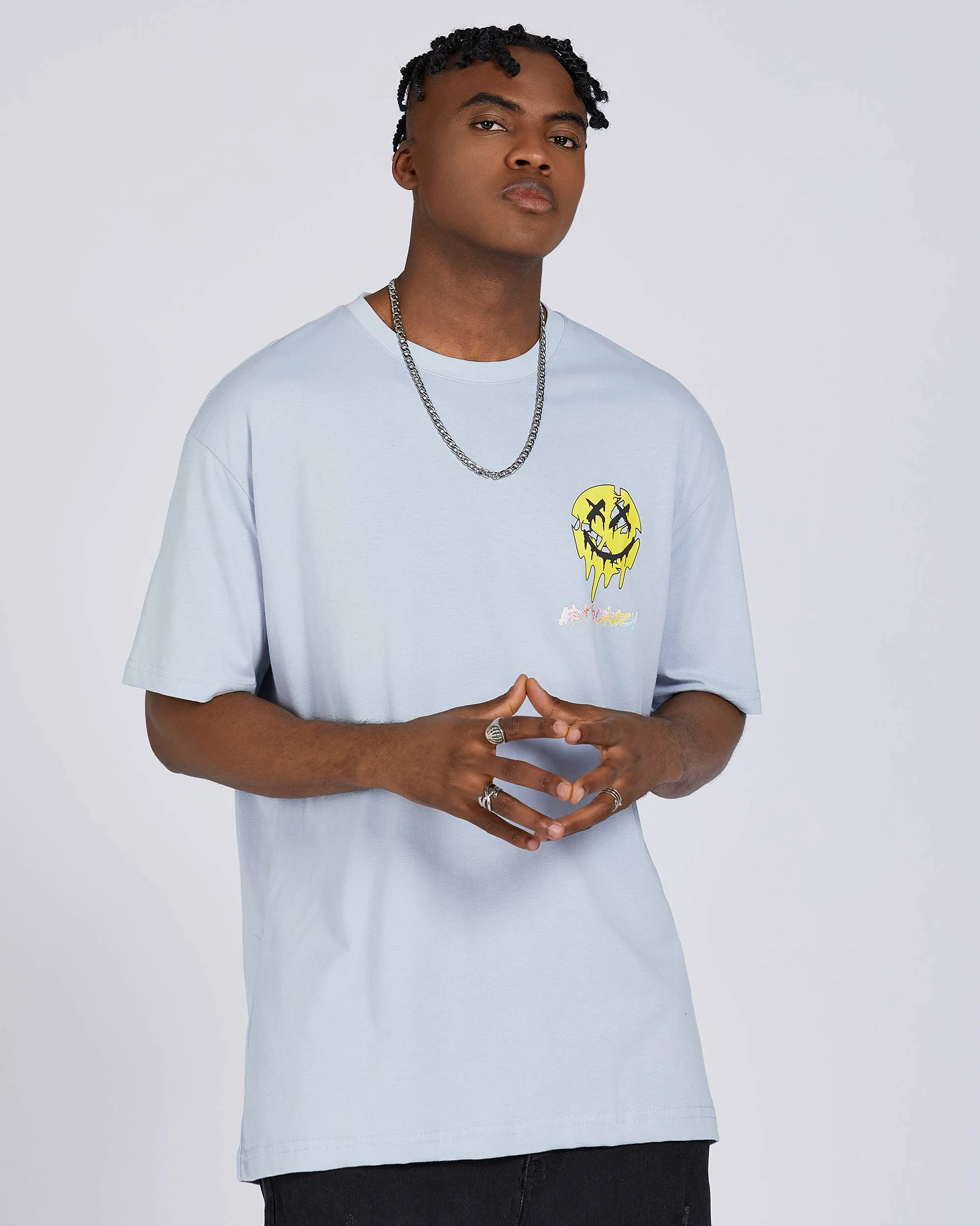 Psychedelic Gradient Graphic Print Tee-Mexico Local Delivery