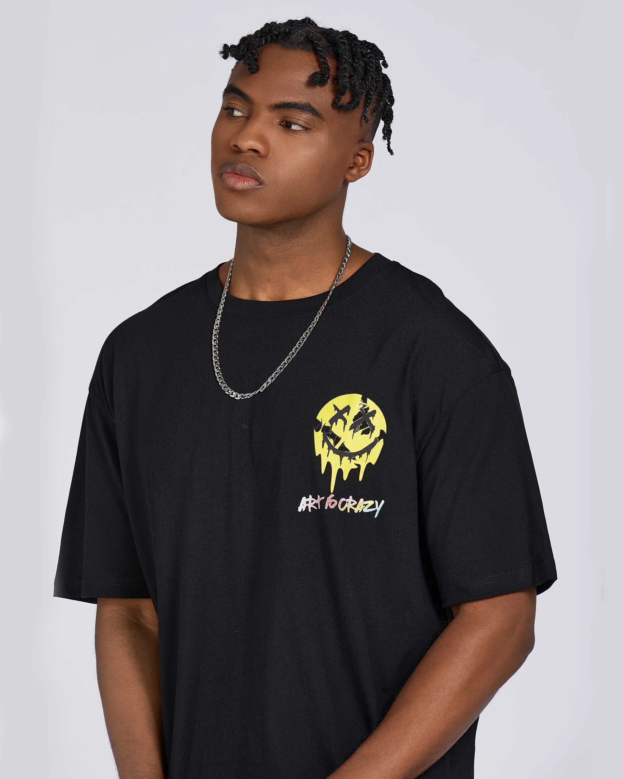 Psychedelic Gradient Graphic Print Tee-Mexico Local Delivery