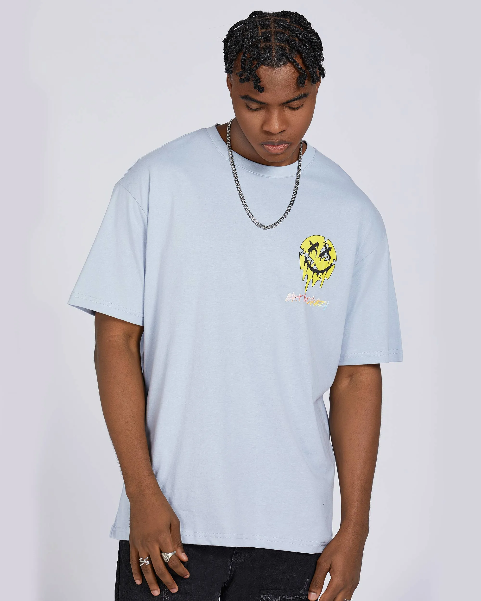 Psychedelic Gradient Graphic Print Tee-Mexico Local Delivery