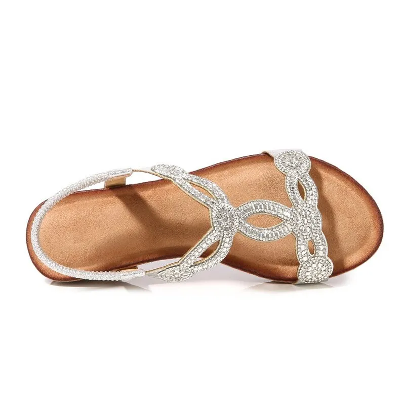 Purpdrank - Women's Shoes Summer New Bohemia Wedge Women Sandals Rhinestone Woman Flip Flops Vintage Women Shoes Beach