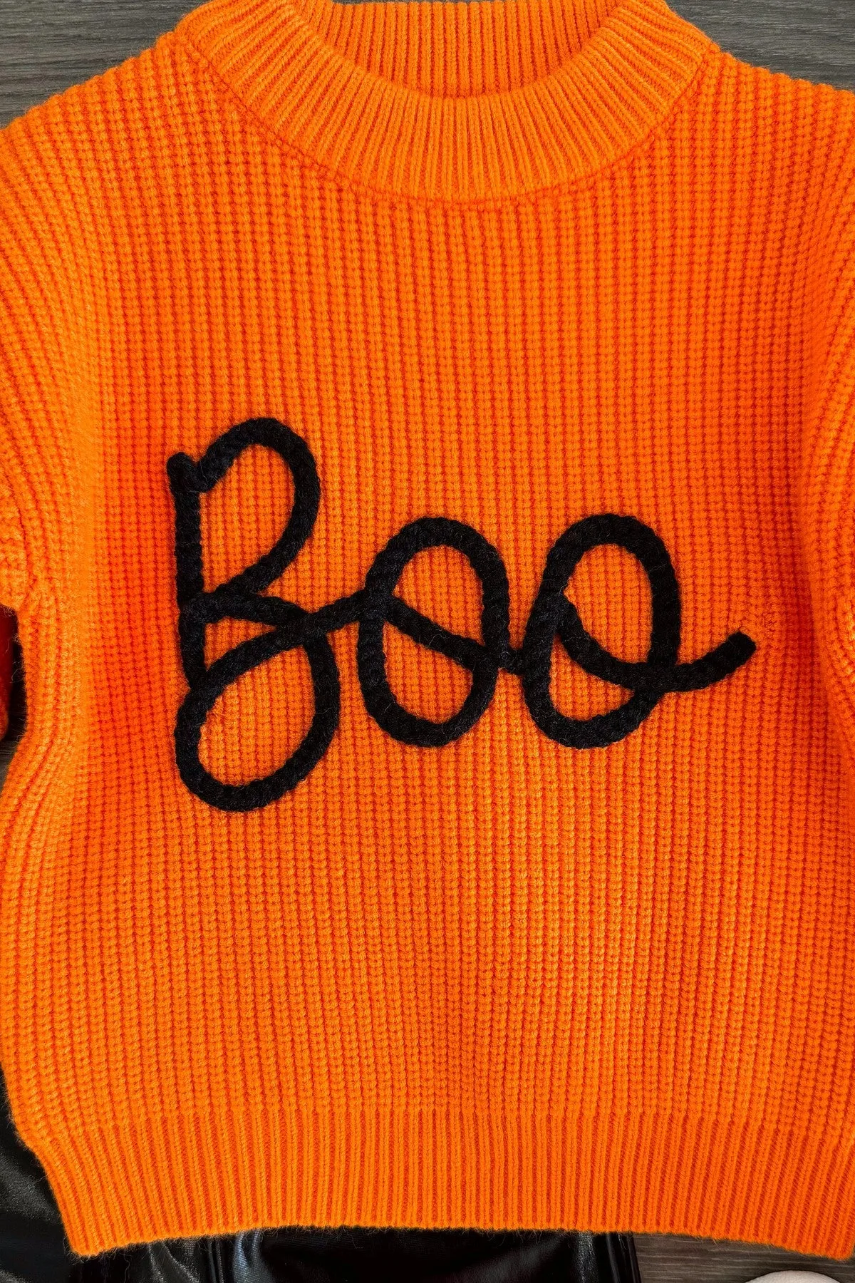 "Boo" Orange Sweater Bell Bottom Set