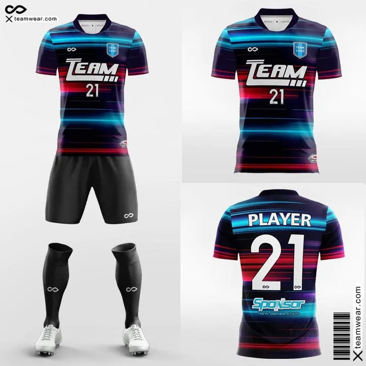 Rainbow Striped - Custom Soccer Jerseys Kit Sublimated for League