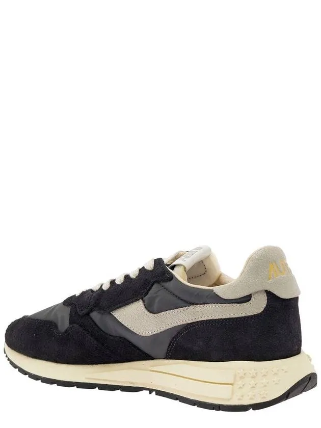 'Reel Wind' Black Low Top Sneakers With Logo Detail In Suede Man