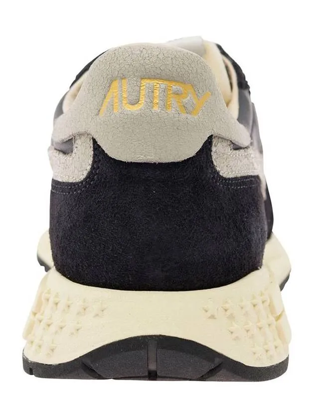 'Reel Wind' Black Low Top Sneakers With Logo Detail In Suede Man