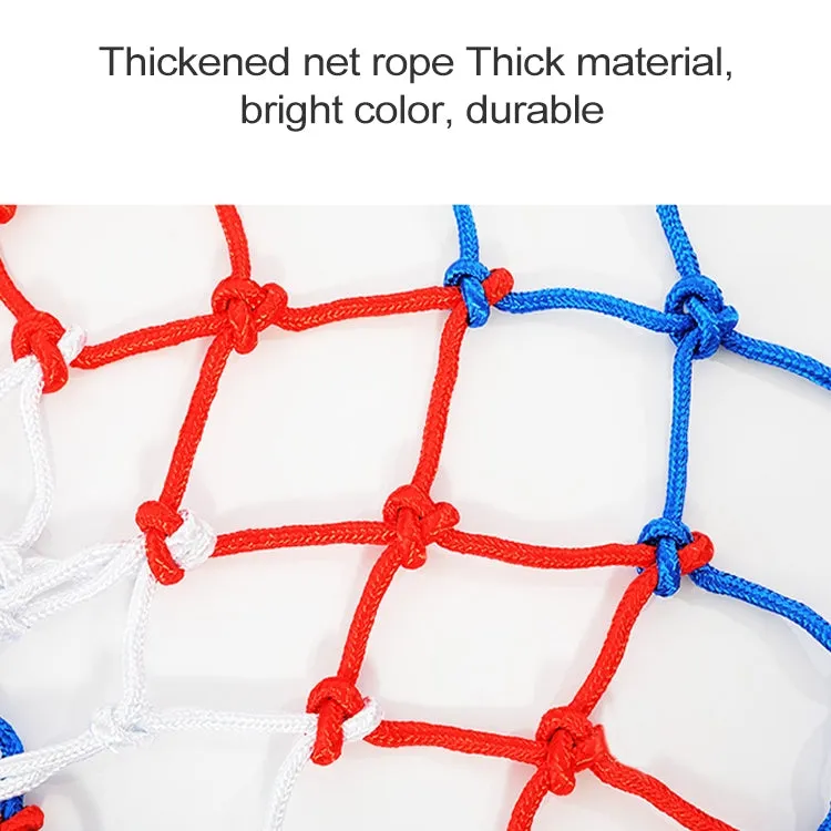 Regular Edition Polyester Rope Basketball Frame Net (White Red Blue)