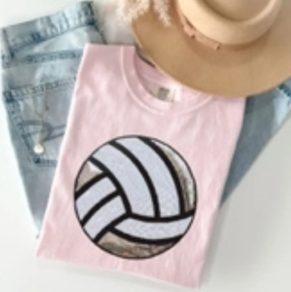 Sequin Volleyball Sweatshirt (Various Colors)