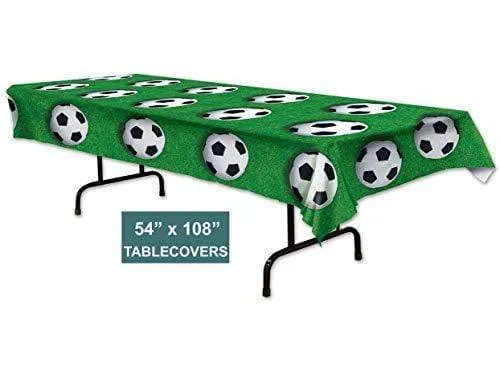 Soccer Ball Party Table Covers, 54" x 108" (2 Pack)