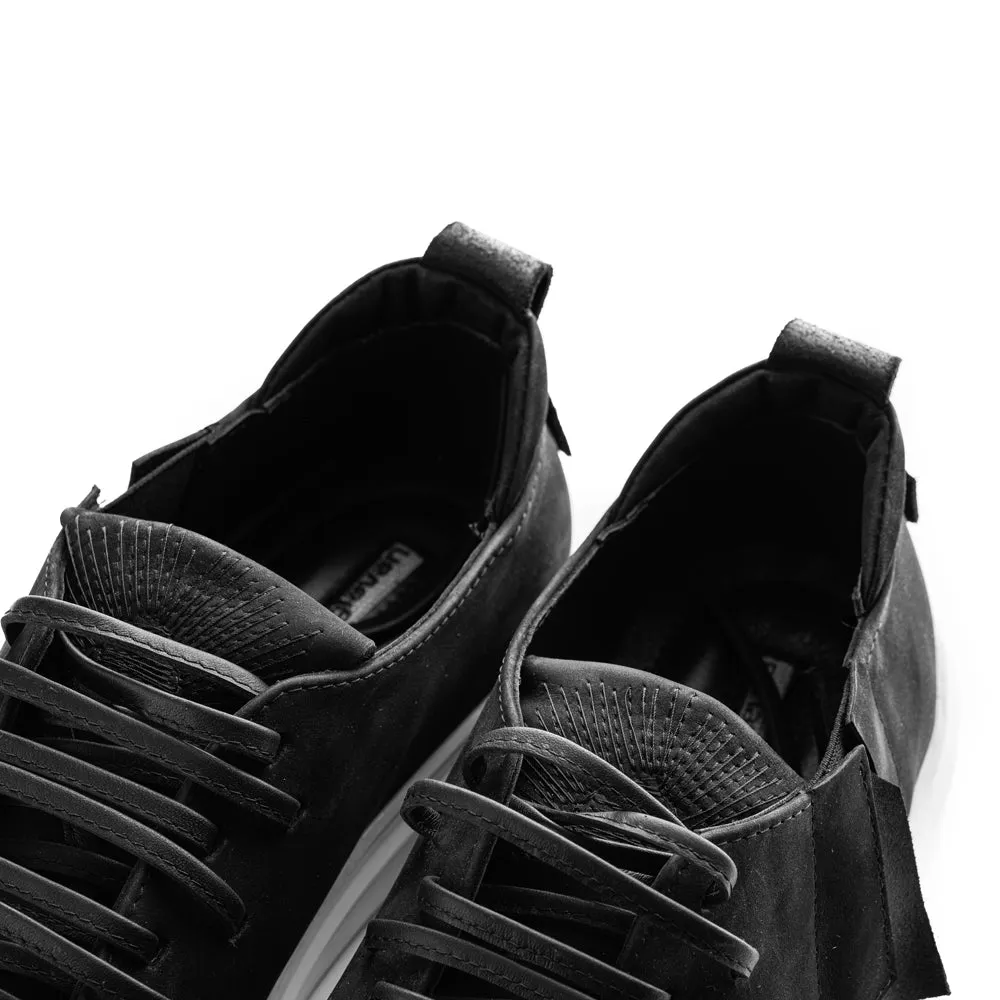 Strip Down black leather sneakers