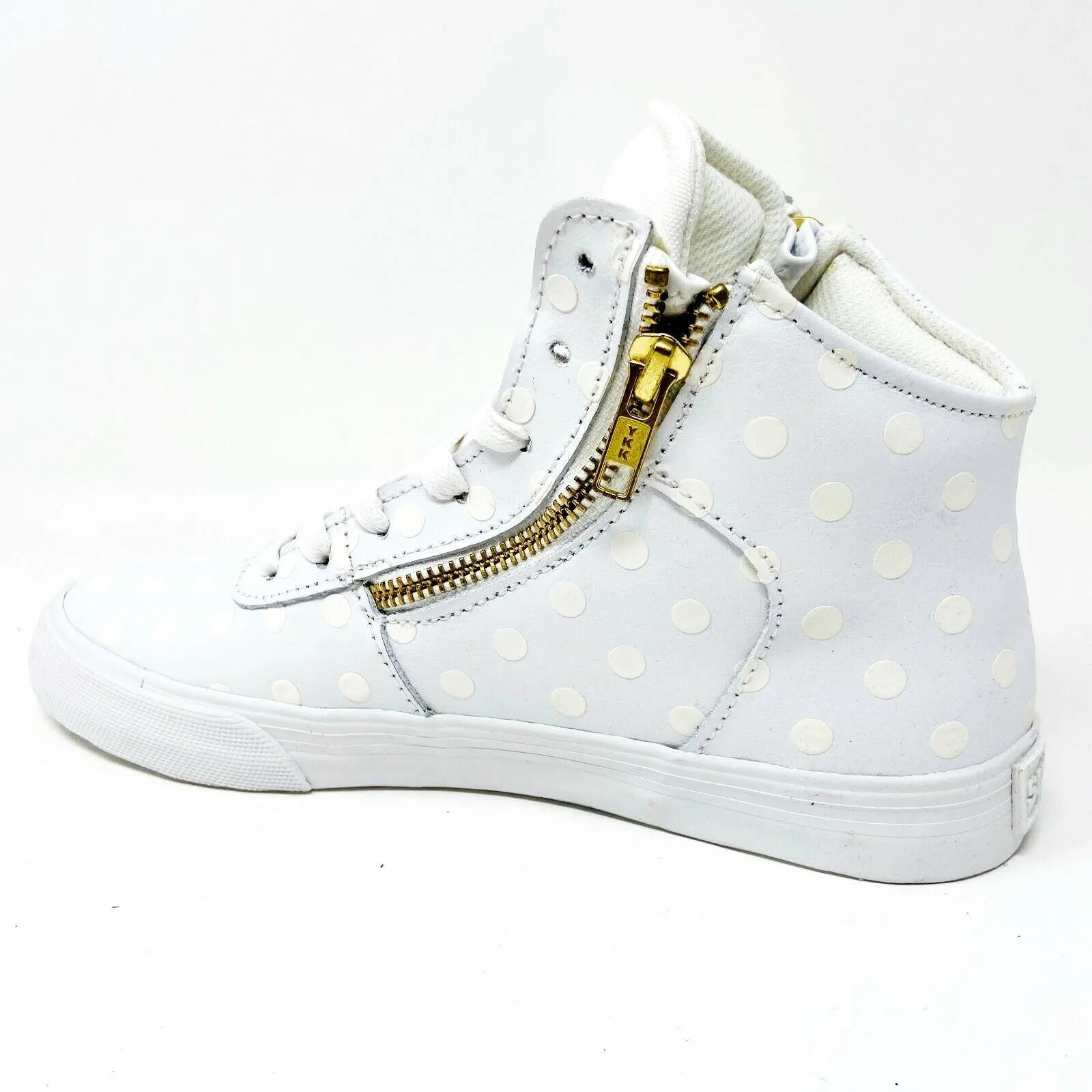 Supra Cuttler Triple White Womens Size 7.5 Skate Sneakers SW35018