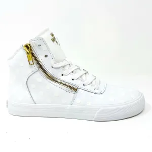 Supra Cuttler Triple White Womens Size 7.5 Skate Sneakers SW35018