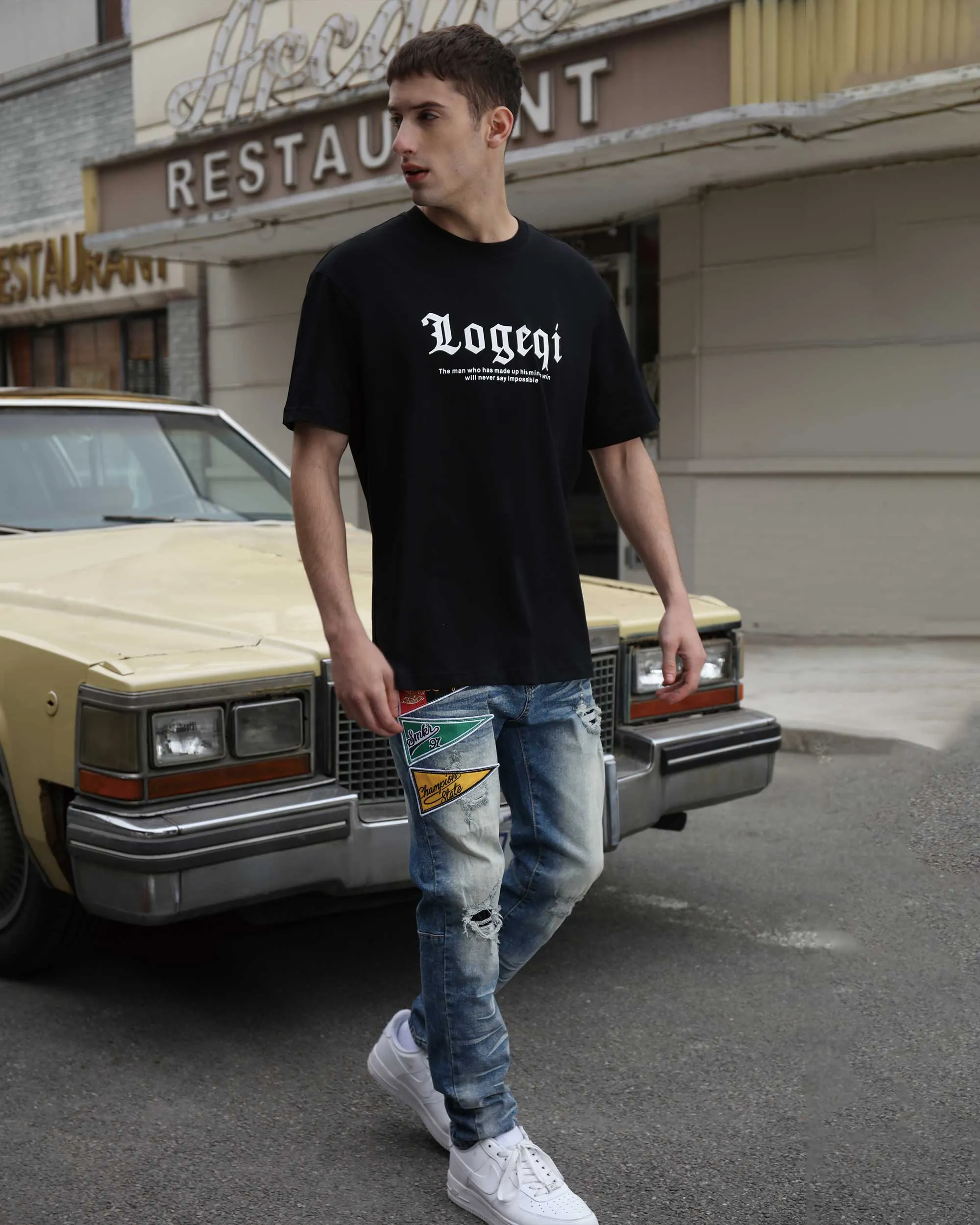 Trendy Logo Print Tee