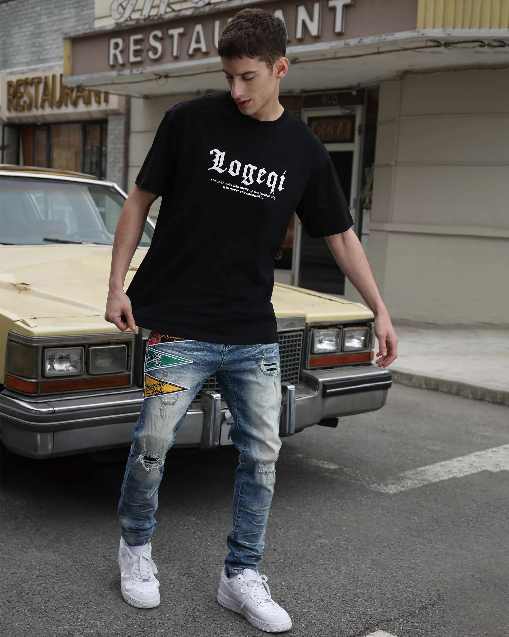 Trendy Logo Print Tee