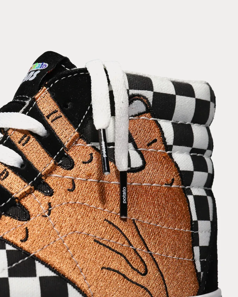UA SK8-HI VR3 LX Check Black / White / Fenugreek High Top Sneakers