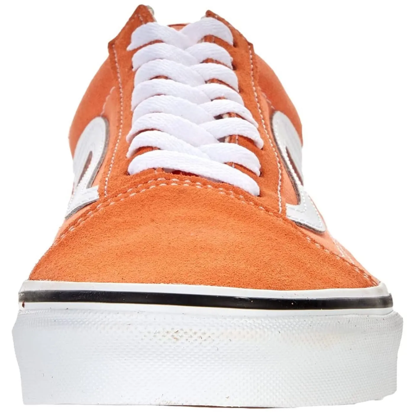 Vans UA Old Skool Orange White Womens Suede & Canvas Skate Trainers