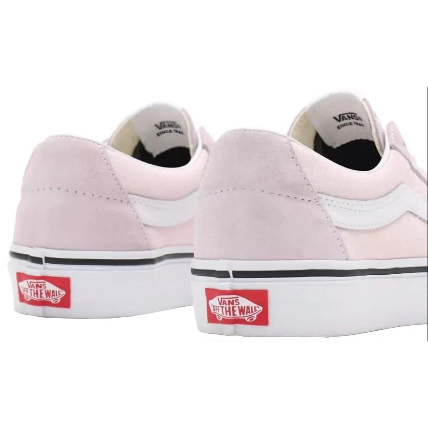 Vans UA Sk8 Low Pink White Womens Leather & Canvas Trainers